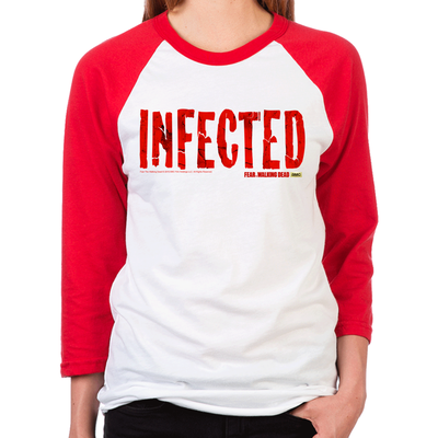 FTWD Infected Women's Baseball T-Shirt