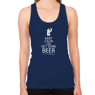 Keep Calm and  Get Some Beer Women's Racerback Tank