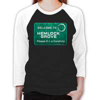 Load image into Gallery viewer, Welcome Hemlock Grove Unisex Baseball T-Shirt
