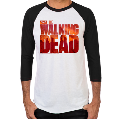 The Walking Dead Blood Logo Mens Baseball T-Shirt