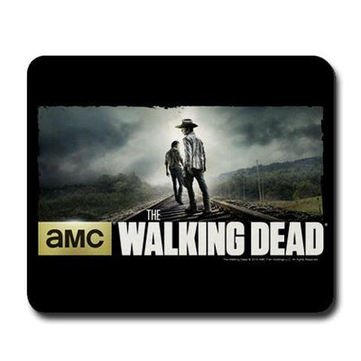 Carl and Rick Grimes Don't Look Back Mousepad