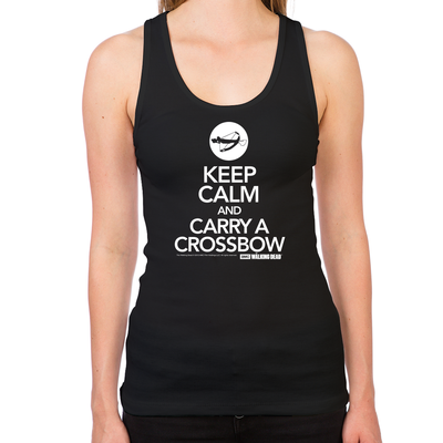 Keep Calm and Carry a Crossbow Women's Racerback Tank