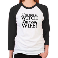 Load image into Gallery viewer, Witch Wife Unisex Baseball T-Shirt
