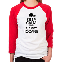 Load image into Gallery viewer, Keep Calm and Carry Iocane Unisex Baseball T-Shirt

