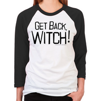 Load image into Gallery viewer, Get Back Witch Unisex Baseball T-Shirt
