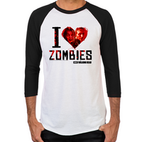 Load image into Gallery viewer, I Heart Zombies Men&#39;s Baseball T-Shirt
