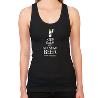 Load image into Gallery viewer, Keep Calm and  Get Some Beer Women's Racerback Tank
