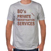 Load image into Gallery viewer, Bo&#39;s Private Investigation Services Fitted T-Shirt
