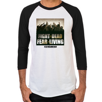 Load image into Gallery viewer, Fight the Dead, Fear the Living Men&#39;s Baseball T-Shirt
