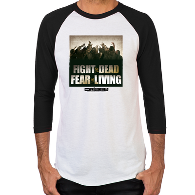 Fight the Dead, Fear the Living Men's Baseball T-Shirt