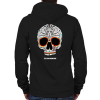 Load image into Gallery viewer, Day of the Dead Skull Zip Hoodie
