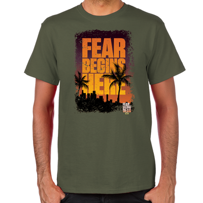 FTWD Fear Begins Here Men's T-Shirt