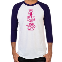 Load image into Gallery viewer, Keep Calm and Find Twoo Wuv Men's Baseball T-Shirt

