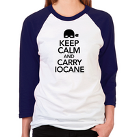 Load image into Gallery viewer, Keep Calm and Carry Iocane Unisex Baseball T-Shirt
