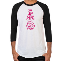 Load image into Gallery viewer, Keep Calm and Find Twoo Wuv Men's Baseball T-Shirt
