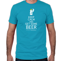 Load image into Gallery viewer, Keep Calm and Get Some Beer Fitted T-Shirt
