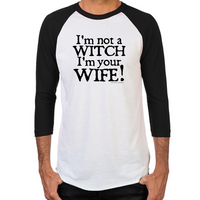 Load image into Gallery viewer, Witch Wife Men's Baseball T-Shirt

