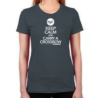 Load image into Gallery viewer, Keep Calm Carry a Crossbow Women&#39;s T-Shirt
