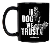Load image into Gallery viewer, Daryl Dixon In Dog We Trust Black Mug
