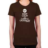 Load image into Gallery viewer, Keep Calm Carry a Crossbow Women&#39;s T-Shirt
