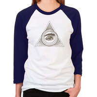 Load image into Gallery viewer, Eye Ouroboros Unisex Baseball T-Shirt
