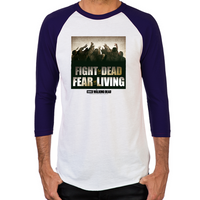 Load image into Gallery viewer, Fight the Dead, Fear the Living Men&#39;s Baseball T-Shirt
