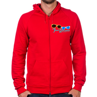 Load image into Gallery viewer, Retro Sunglasses Zip Hoodie
