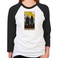 Load image into Gallery viewer, Lost Girl Wanderer Tarot Women&#39;s Baseball T-Shirt
