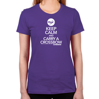 Load image into Gallery viewer, Keep Calm Carry a Crossbow Women&#39;s T-Shirt
