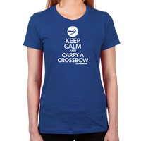 Load image into Gallery viewer, Keep Calm Carry a Crossbow Women&#39;s T-Shirt
