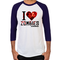 Load image into Gallery viewer, I Heart Zombies Men&#39;s Baseball T-Shirt
