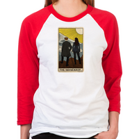 Load image into Gallery viewer, Lost Girl Wanderer Tarot Women&#39;s Baseball T-Shirt
