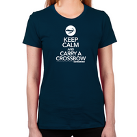 Load image into Gallery viewer, Keep Calm Carry a Crossbow Women&#39;s T-Shirt
