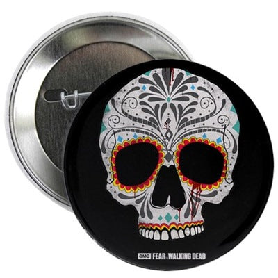 Day of The Dead Skull Button