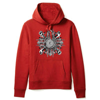Load image into Gallery viewer, Wheels Red Hoodie
