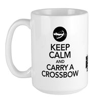 Load image into Gallery viewer, Keep Calm and Carry a Crossbow Large Mug
