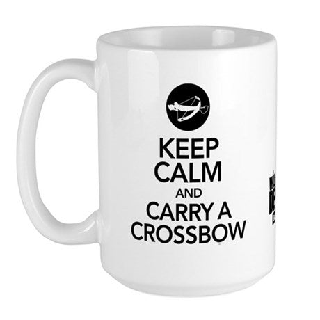 Keep Calm and Carry a Crossbow Large Mug